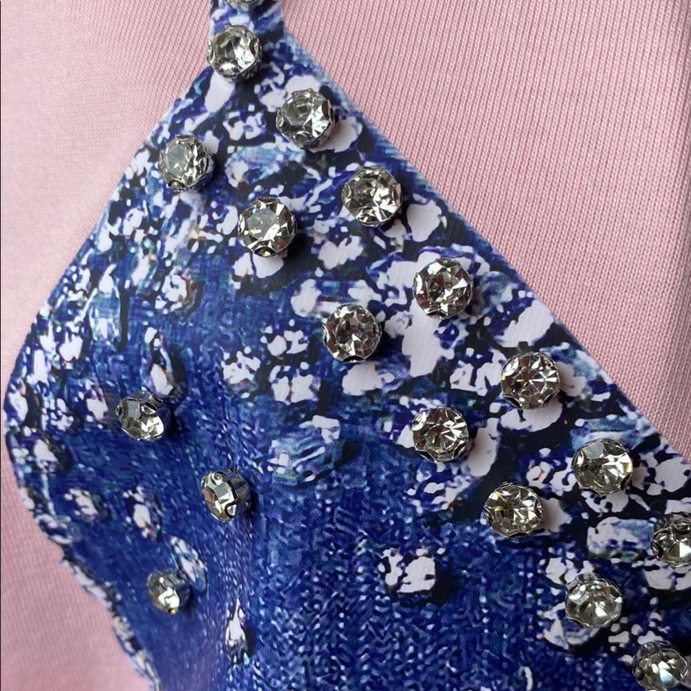 Rhinestone Denim Illusion Tee - Picture 6 of 7